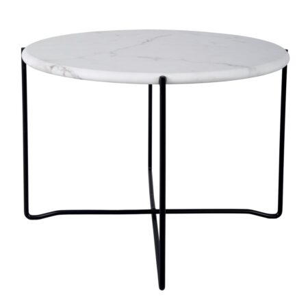 Azzate Round Coffee Table White Marble Effect
