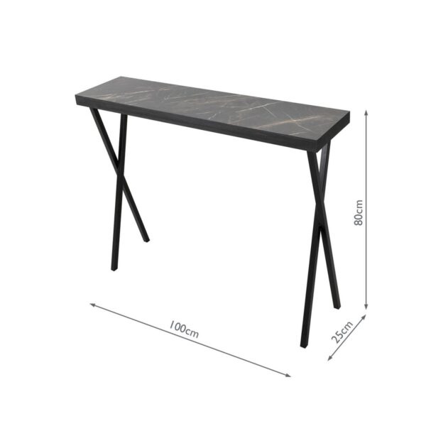 Data Console Table Dark Marble Effect - Image 9