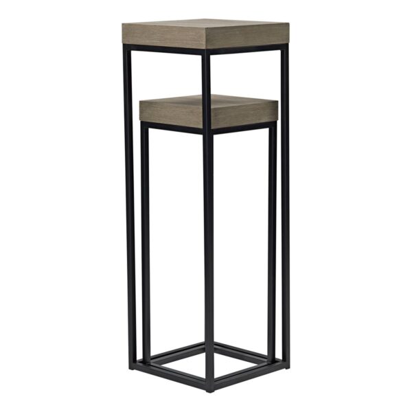 Fabio Nest of 2 Plant Stand Oak Style Effect - Image 2