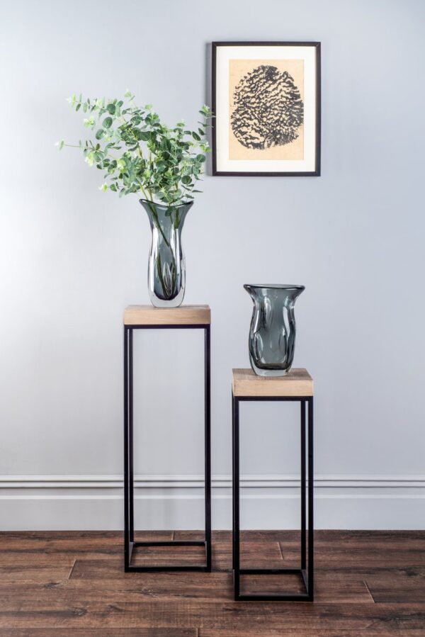 Fabio Nest of 2 Plant Stand Oak Style Effect - Image 6