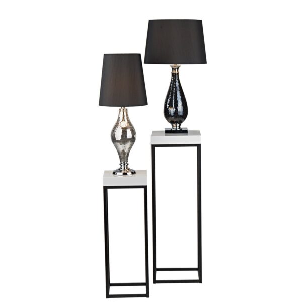 Fabio Nest of 2 Plant Stands White Gloss Top - Image 5