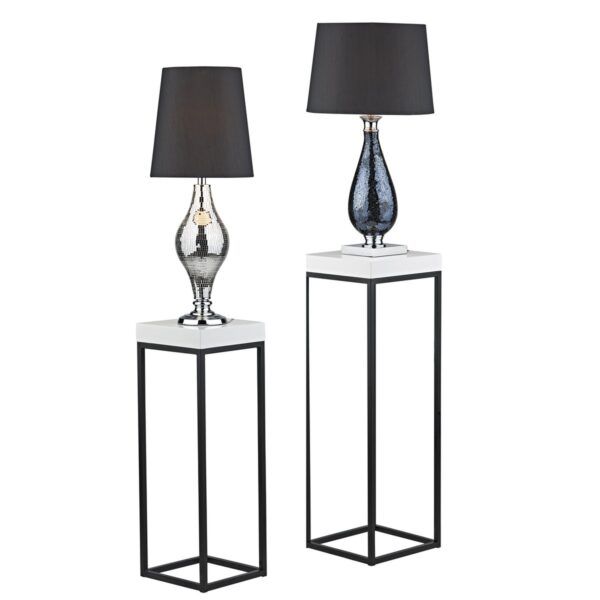 Fabio Nest of 2 Plant Stands White Gloss Top - Image 6