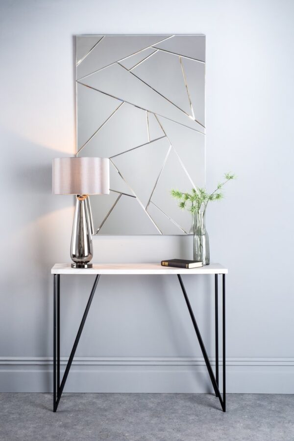 Fotini Console Table White Marble Effect - Image 5