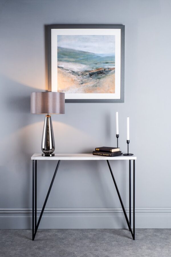 Fotini Console Table White Marble Effect - Image 7