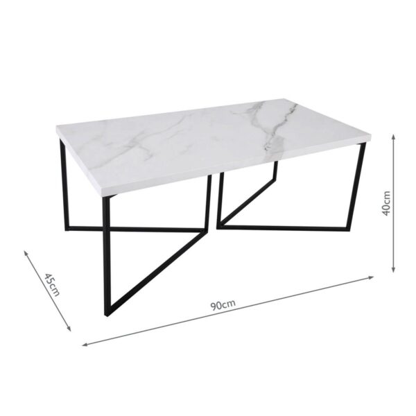 Fotini Coffee Table White Marble Effect - Image 7