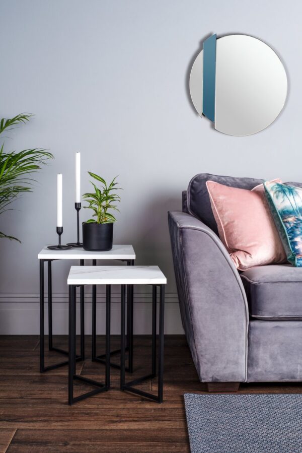 Fotini Nested Side Table White Marble Effect - Image 4