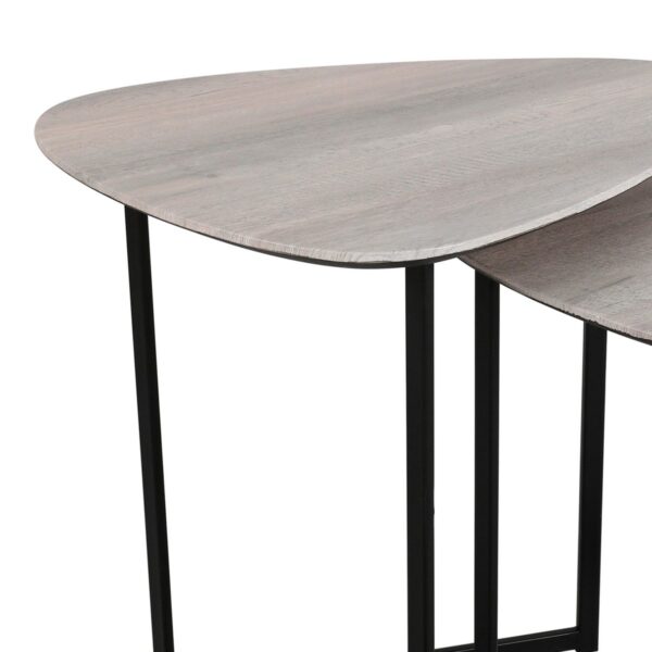 Mibello Nested Side Tables Light Oak Effect - Image 2