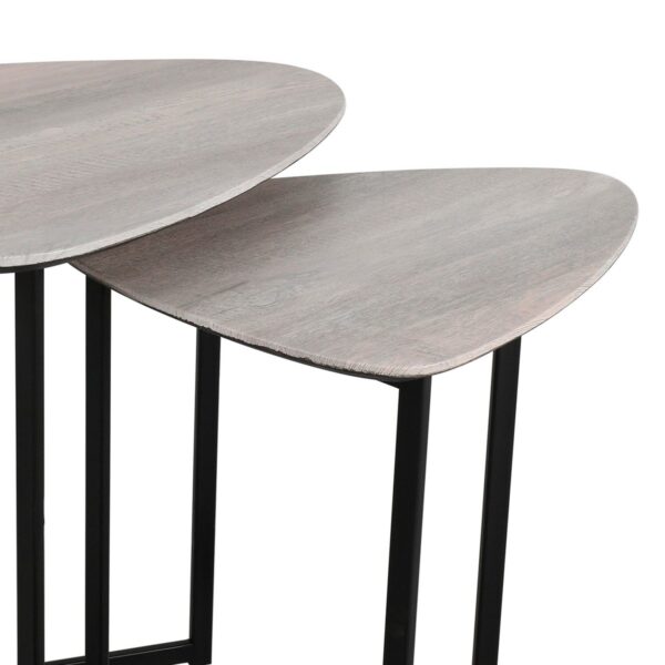 Mibello Nested Side Tables Light Oak Effect - Image 3