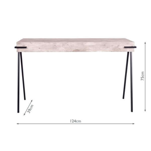 Royan Console Table Concrete Effect - Image 5