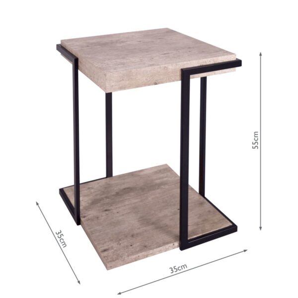 Royan Square Table Concrete Effect - Image 5