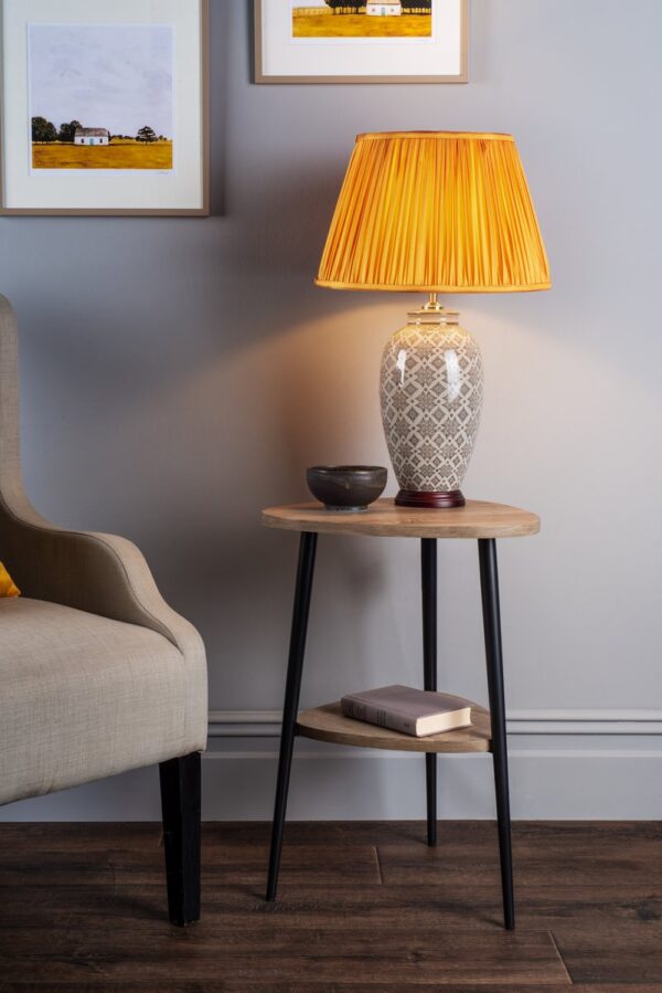 Vigo Side Table With Shelf Oak Style Effect - Image 3