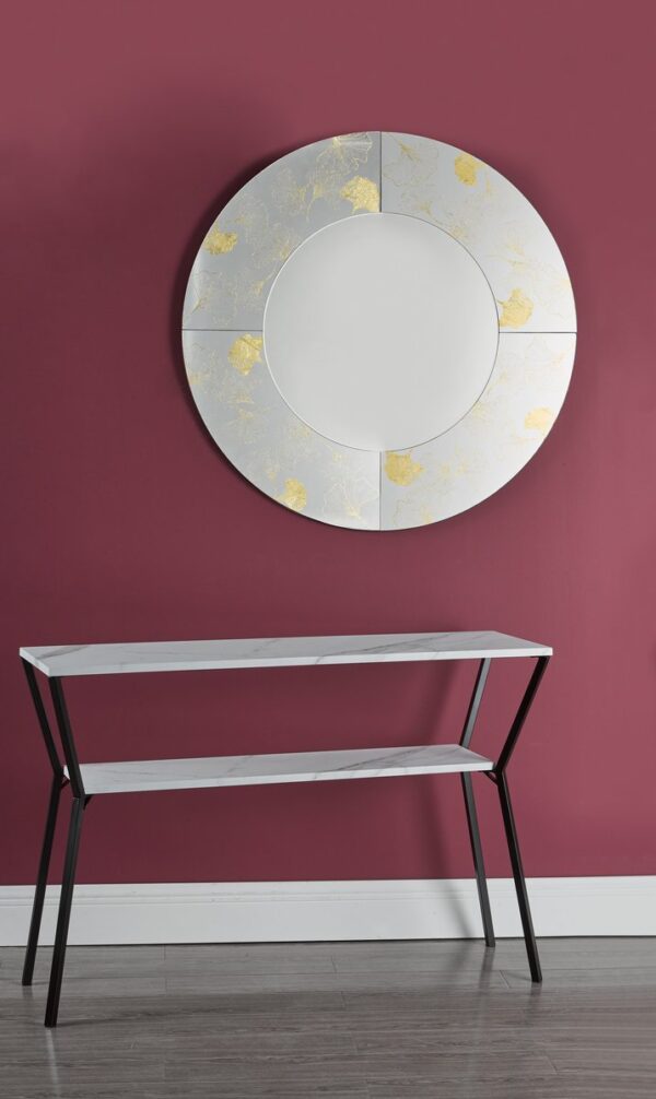 Asolo Mirror With Gold Print Detail 100cm - Image 10