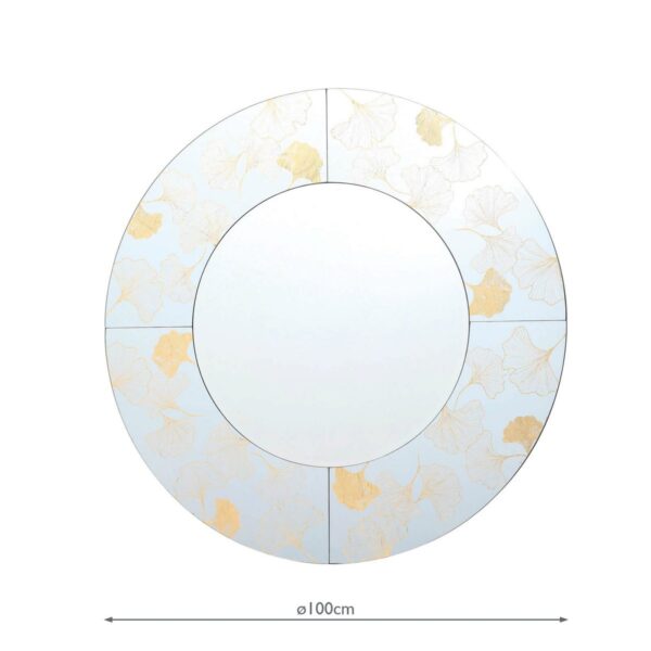 Asolo Mirror With Gold Print Detail 100cm - Image 11