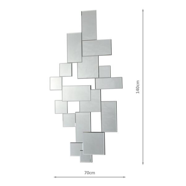 Block Rectangle Mirror 140 x 70cm - Image 5