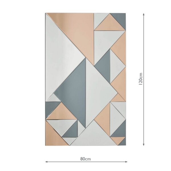 Ephesus Rectangle Mirror Smoked & Rose Gold 120cm x 80cm - Image 7