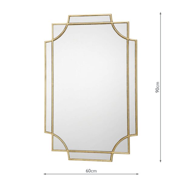 Guapo Rectangle Gold Detail Mirror 90 x 60cm - Image 5