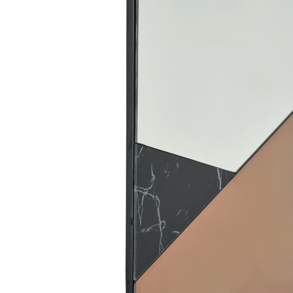 Jalisa Oval Mirror Rose Gold & Black 80cm x 40cm - Image 2