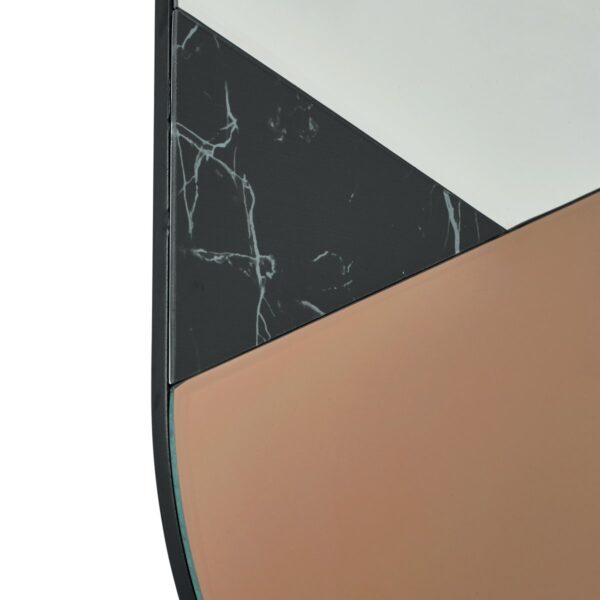 Jalisa Oval Mirror Rose Gold & Black 80cm x 40cm - Image 3