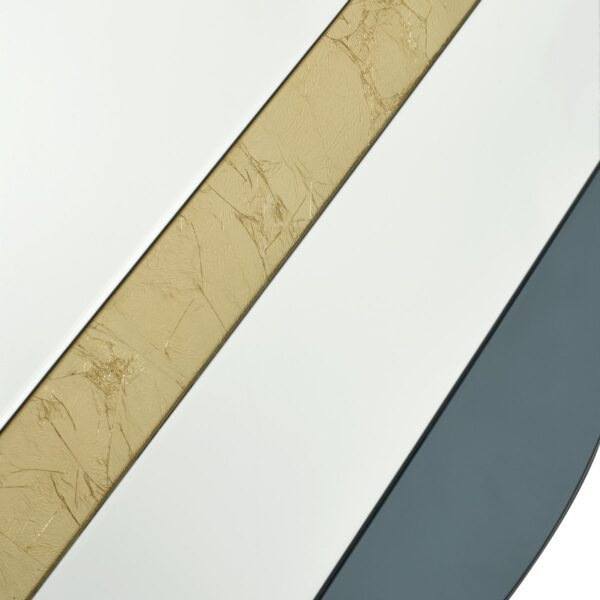 Jelena Round Mirror Smoked And Gold Leaf 60cm - Image 2
