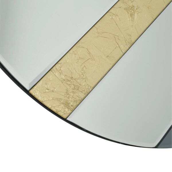 Jelena Round Mirror Smoked And Gold Leaf 60cm - Image 3