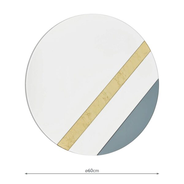 Jelena Round Mirror Smoked And Gold Leaf 60cm - Image 6
