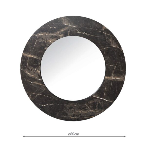 Juvan Dark Marble Mirror 80cm - Image 8