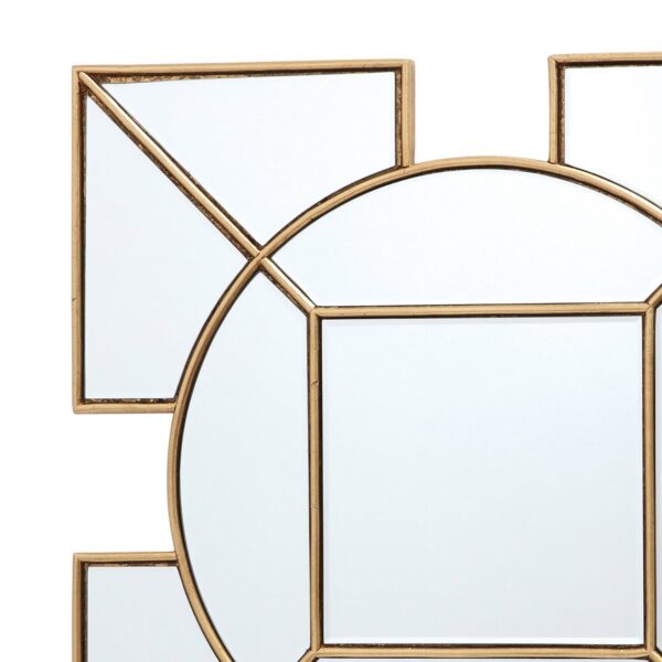 Lyshia Square Mirror With Gold Foil Detail 60cm - Image 2