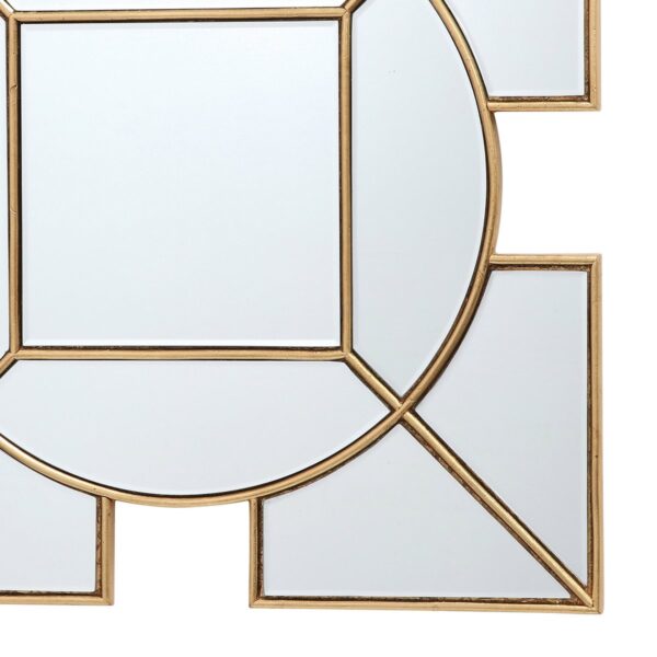 Lyshia Square Mirror With Gold Foil Detail 60cm - Image 3