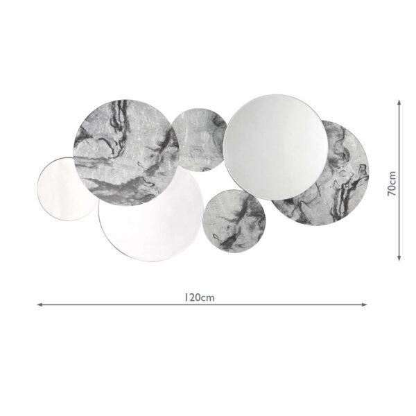 Meco Rectangle Mirror Black Marble Effect 120 x 70cm - Image 7