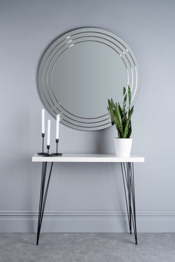 Meora Round Bevelled Mirror 100cm - Image 6