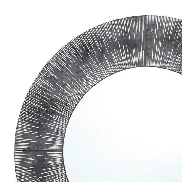 Neome Round Mirror With Purple/Grey Frame 80cm - Image 3