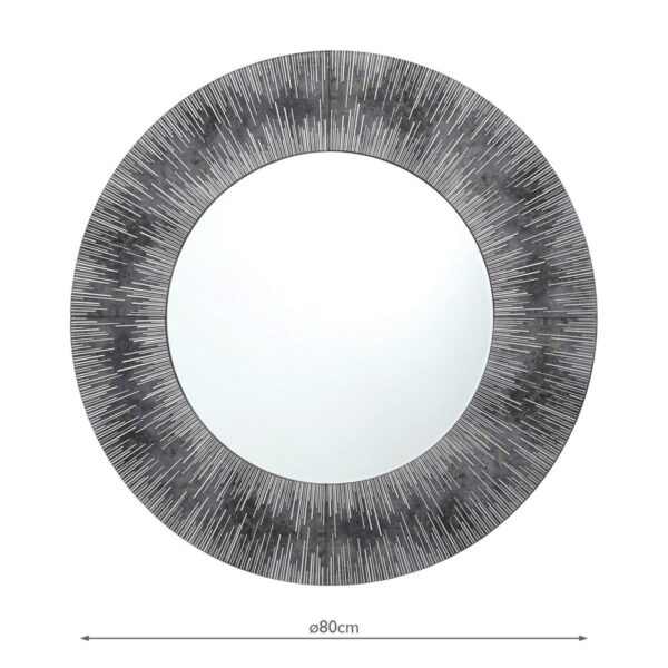 Neome Round Mirror With Purple/Grey Frame 80cm - Image 7