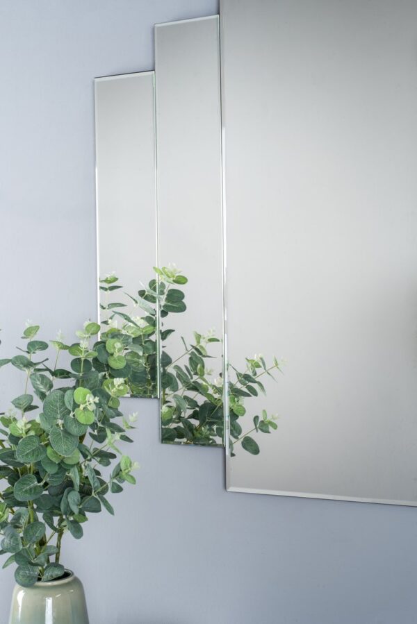 Odeon Rectangle Stepped Mirror 88 x 88cm - Image 4