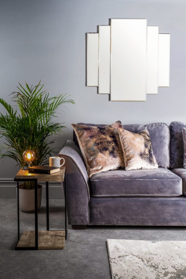 Odeon Rectangle Stepped Mirror 88 x 88cm - Image 5