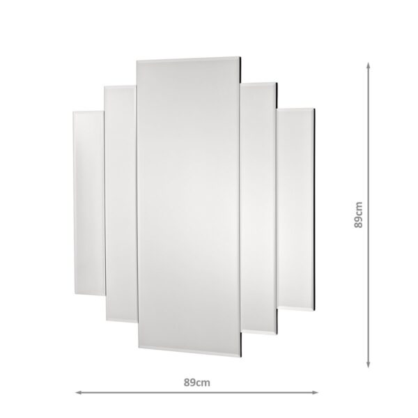 Odeon Rectangle Stepped Mirror 88 x 88cm - Image 7