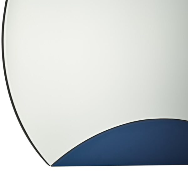 Rise Mirror With Blue Panel Detail 60 x 70cm - Image 3