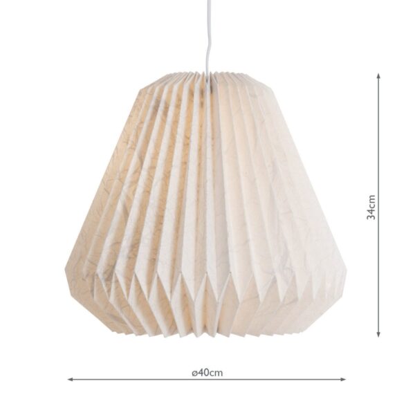 Kacie Easy Fit Pendant White Textured Card - Image 3