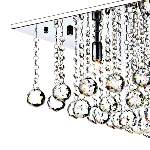 Abacus 5 Light Flush Polished Chrome Crystal - Image 2