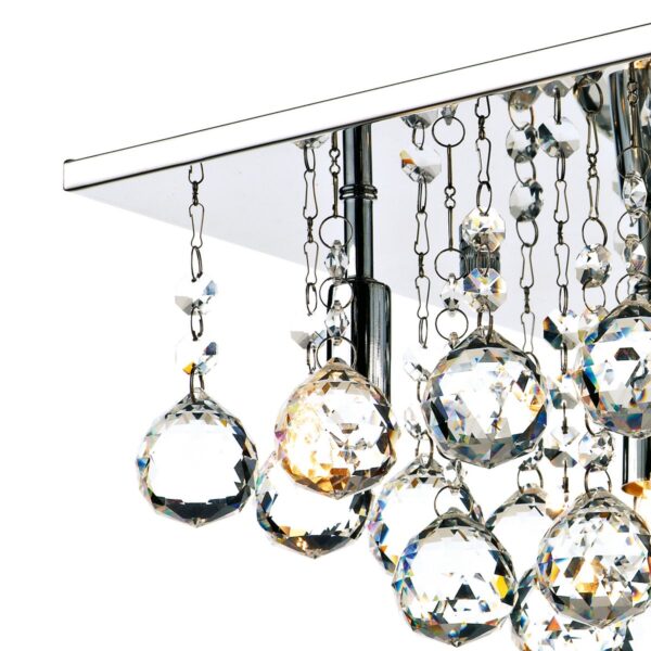 Abacus 4 Light Flush Polished Chrome Crystal - Image 2