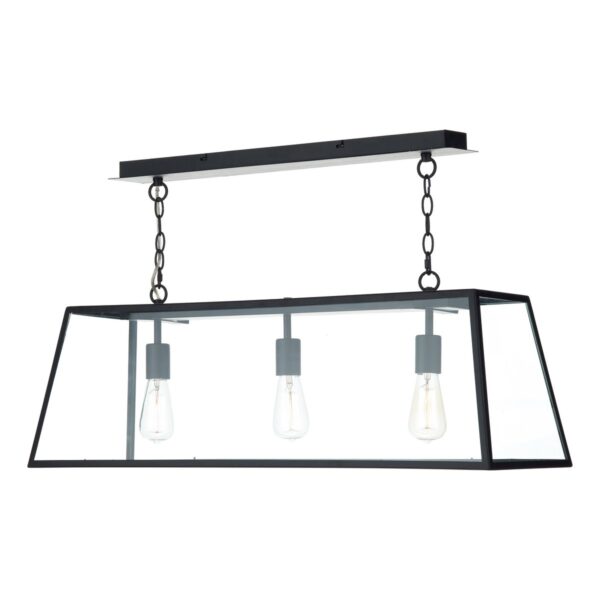 Academy 3 Light Pendant Black - Image 2