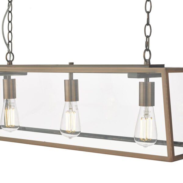Academy 3 Light Bar Pendant Antique Copper - Image 3