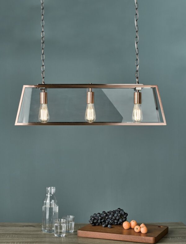 Academy 3 Light Bar Pendant Antique Copper - Image 5