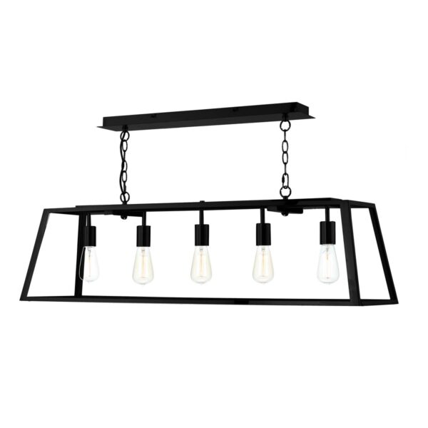 Academy 5 Light Pendant Black