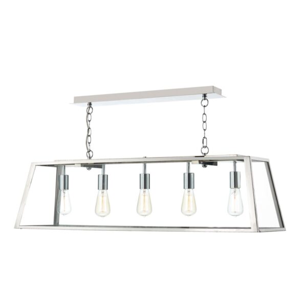 Academy 5 Light Pendant Stainless Steel