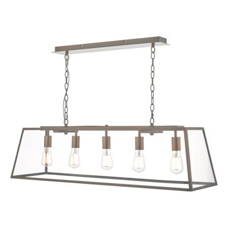 Academy 5 Light Bar Pendant Antique Copper