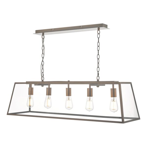 Academy 5 Light Bar Pendant Antique Copper