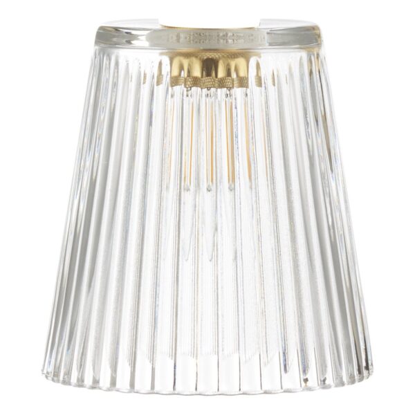 Accessory Easy Fit Clear Ribbed Glass Shade