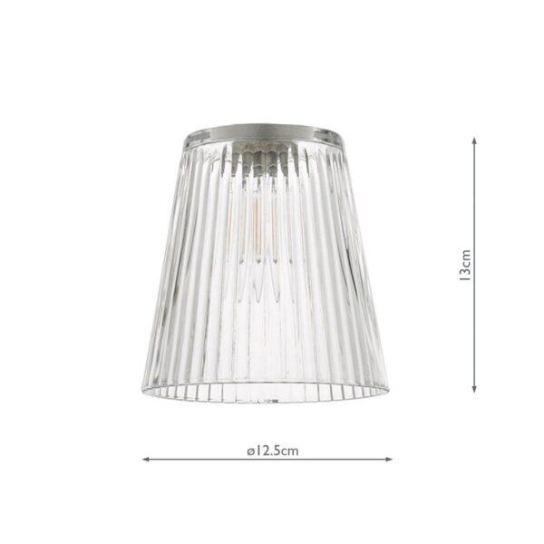 Accessory Easy Fit Clear Ribbed Glass Shade - Image 3