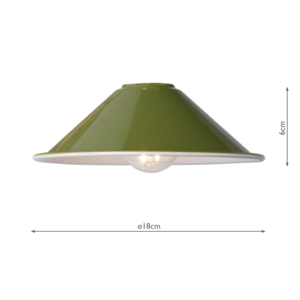 Accessories Easy Fit Metal Shade Gloss Green 18Cm - Image 3
