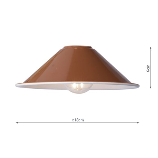 Accessories Easy Fit Metal Shade Gloss Red/Umber 18cm - Image 3